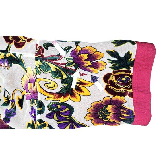 Chico's Burnout Kimono Jacket Small Medium Special Edition New Tags Velvet Silk - Picture 12 of 12